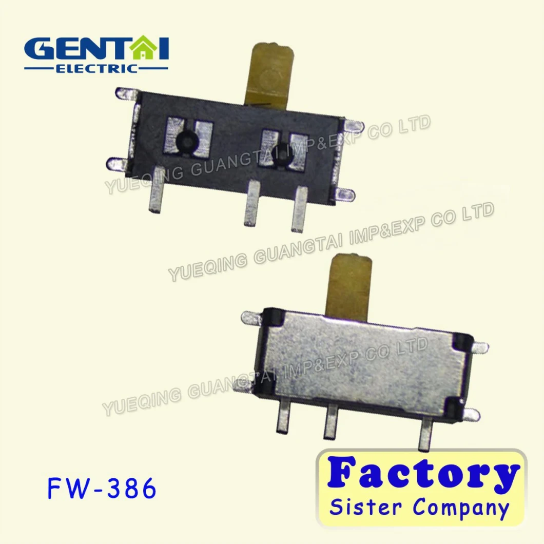 7 Pin SMD Mini Slide Switch with White or Black Stem