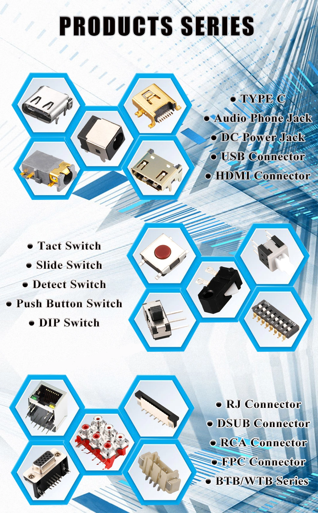 Best Seller Through Hole DIP Type 6*6mm 6.2*6.2mm Pushbutton Switch Tact Switch Micro Tactile Switch