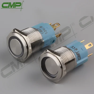 CMP 16 мм металлическая кнопка включения/выключения со светодиодной подсветкой