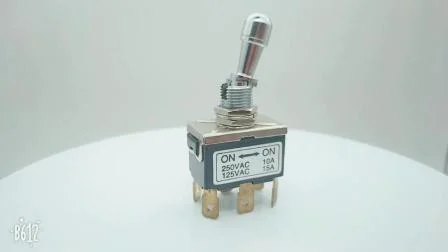 Сильноточный электрический переключатель блокировки мгновенного сброса, металлический тумблер с микрокнопкой
